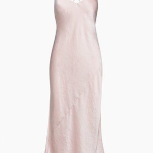 Aritzia Only Slip Slit Dress (small) in poetic pink